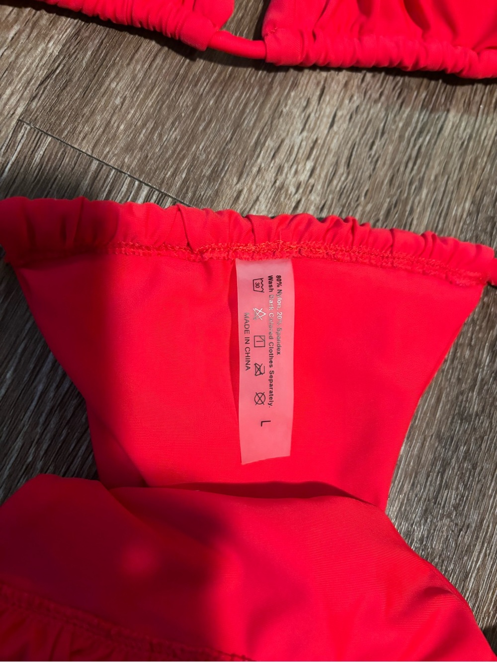 SHEIN Red Triangle String Bikini Set - Picture 2 of 2